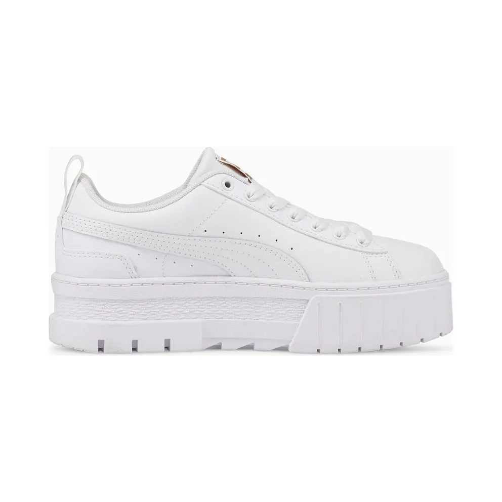 PUMA Mayze Leather Youth White/Gold (384527-01)