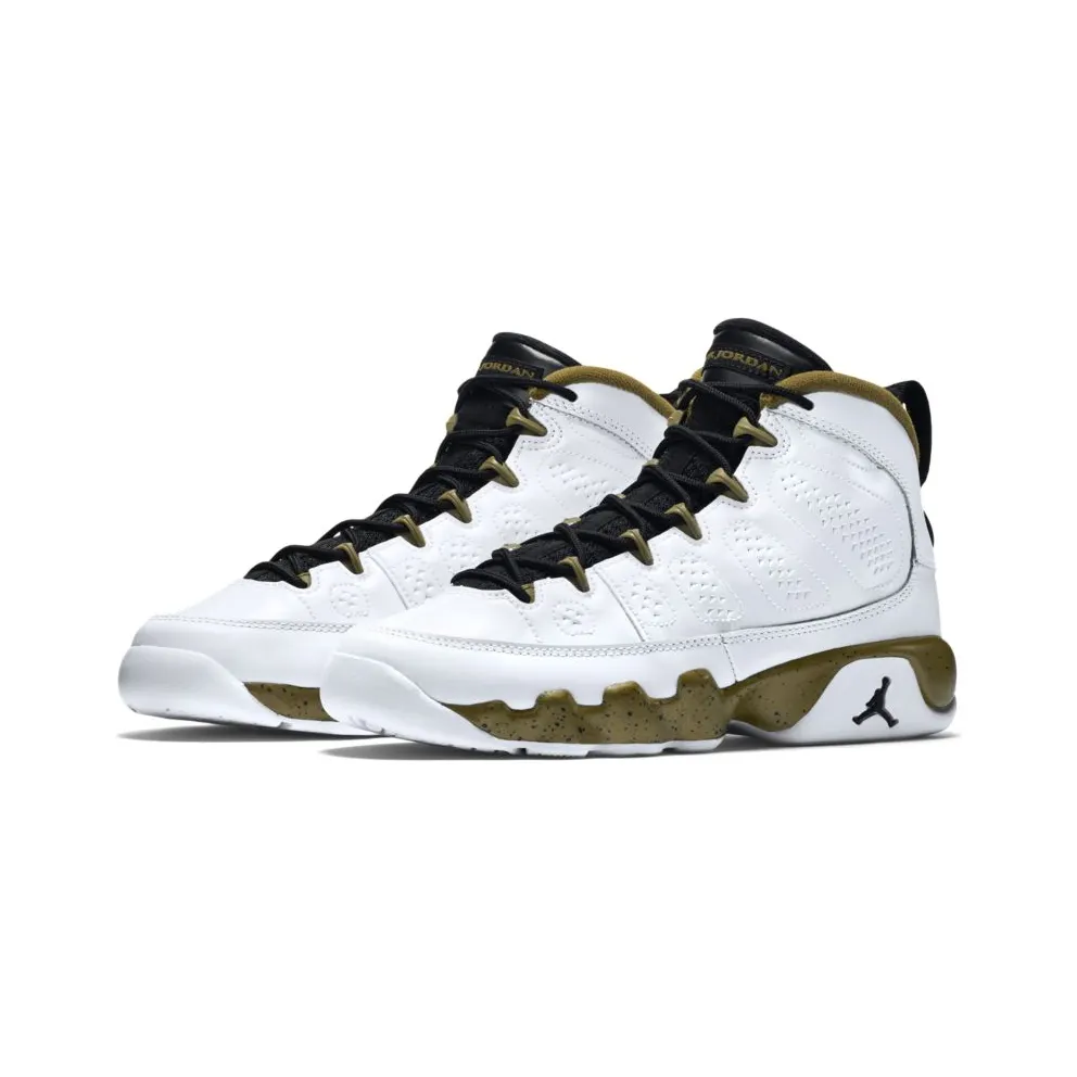Jordan 9 Retro Statue (GS) White/Black-Militia Green (302359-109)