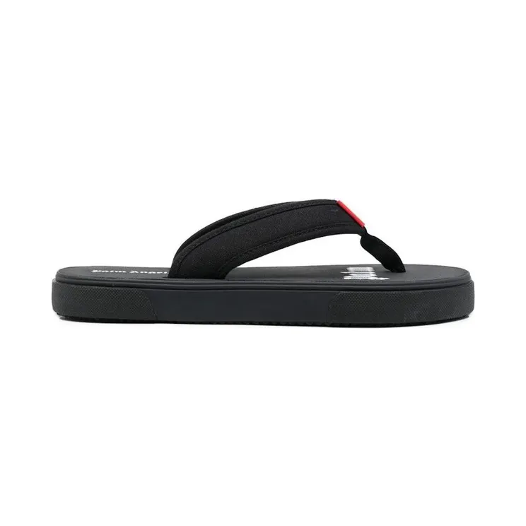 Palm Angels Logo Tag Flip Flops Black (PMIO001S23FAB0011001)