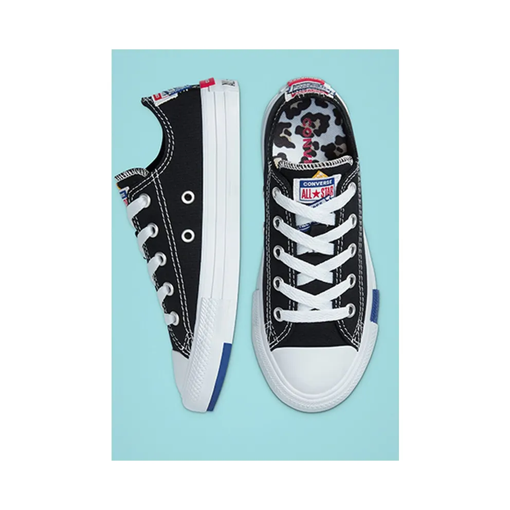 Converse Logo Play Chuck Taylor All Star Low Top Black/rush Blue/university Red (366992C)