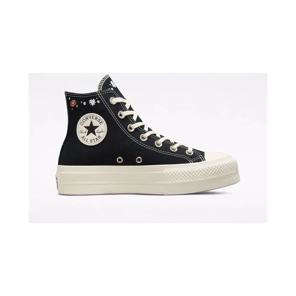 Converse Chuck Taylor All Star Lift Platform Embroidered Floral Black/multi/egret (A01592C)