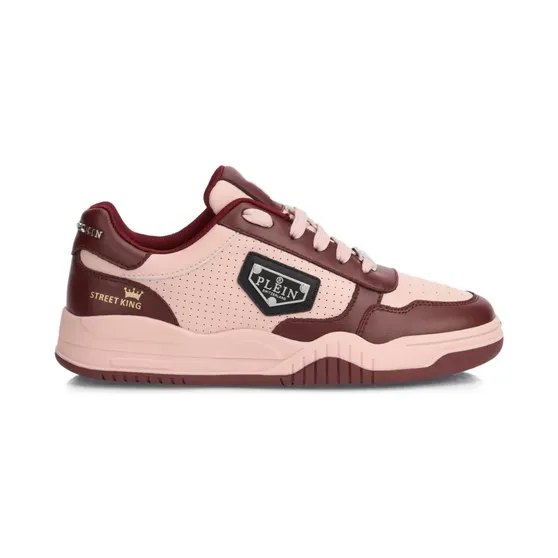 Philipp Plein x STREET KING geperforeerde leren low-top sneakers – Beige (LAESUSC0977PLE005N)