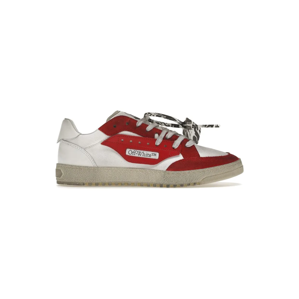 OFF-WHITE Vulcanized 5.0 Low Top White Red (OMIA227F21FAB0010129)