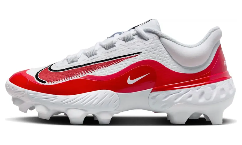 Nike Alpha Huarache Elite 4 Low MCS White Pure Platinum University Red (FD6255-102)