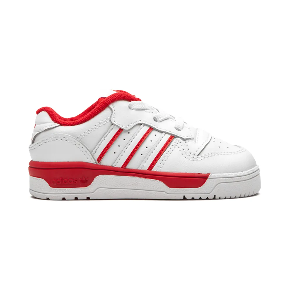Adidas Rivalry Low I “Cloud White / Cloud White / Scarlet” (EE5947)