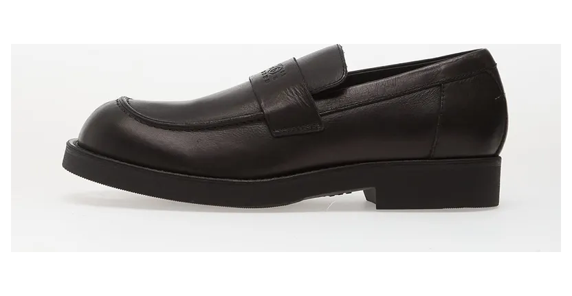 MM6 MAISON MARGIELA_Black calfskin biker loafers_Black_45 SH1WR0006P7431T8013