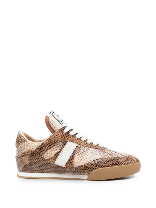 Chloé Kick mit Schlangenleder-Effekt – Brown (CH26A07IYM)