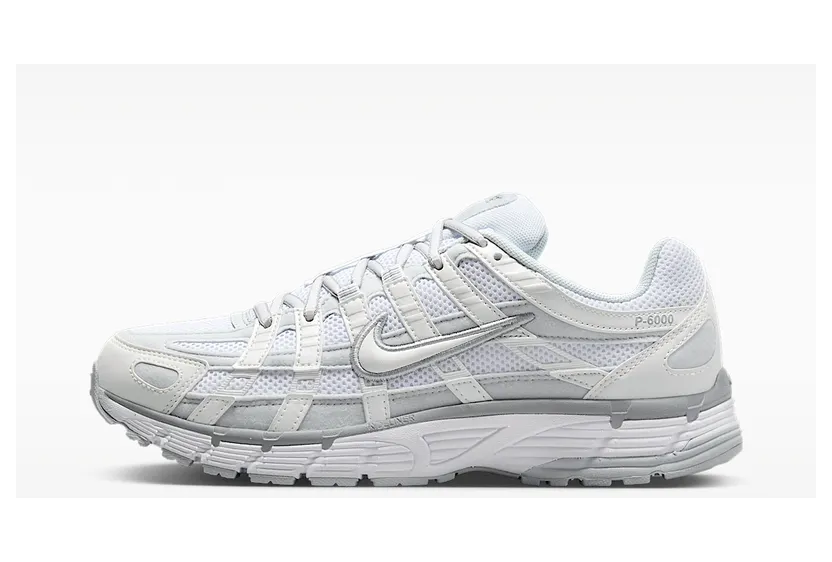 Nike P-6000 “Metallic Summit White / Pure Platinum / Wolf Grey / White” (FV6603-101)