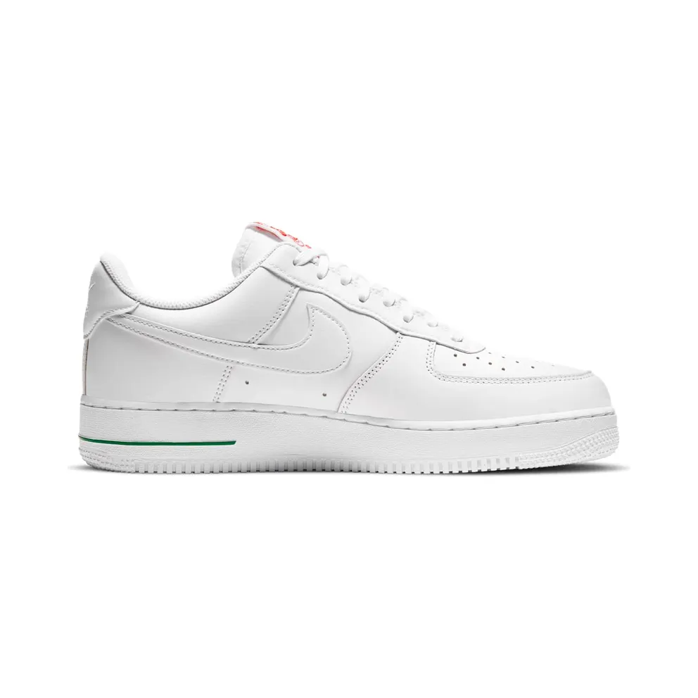 Nike Air Force 1 Low Rose White White/White/University Red-Pine Green (CU6312-100)