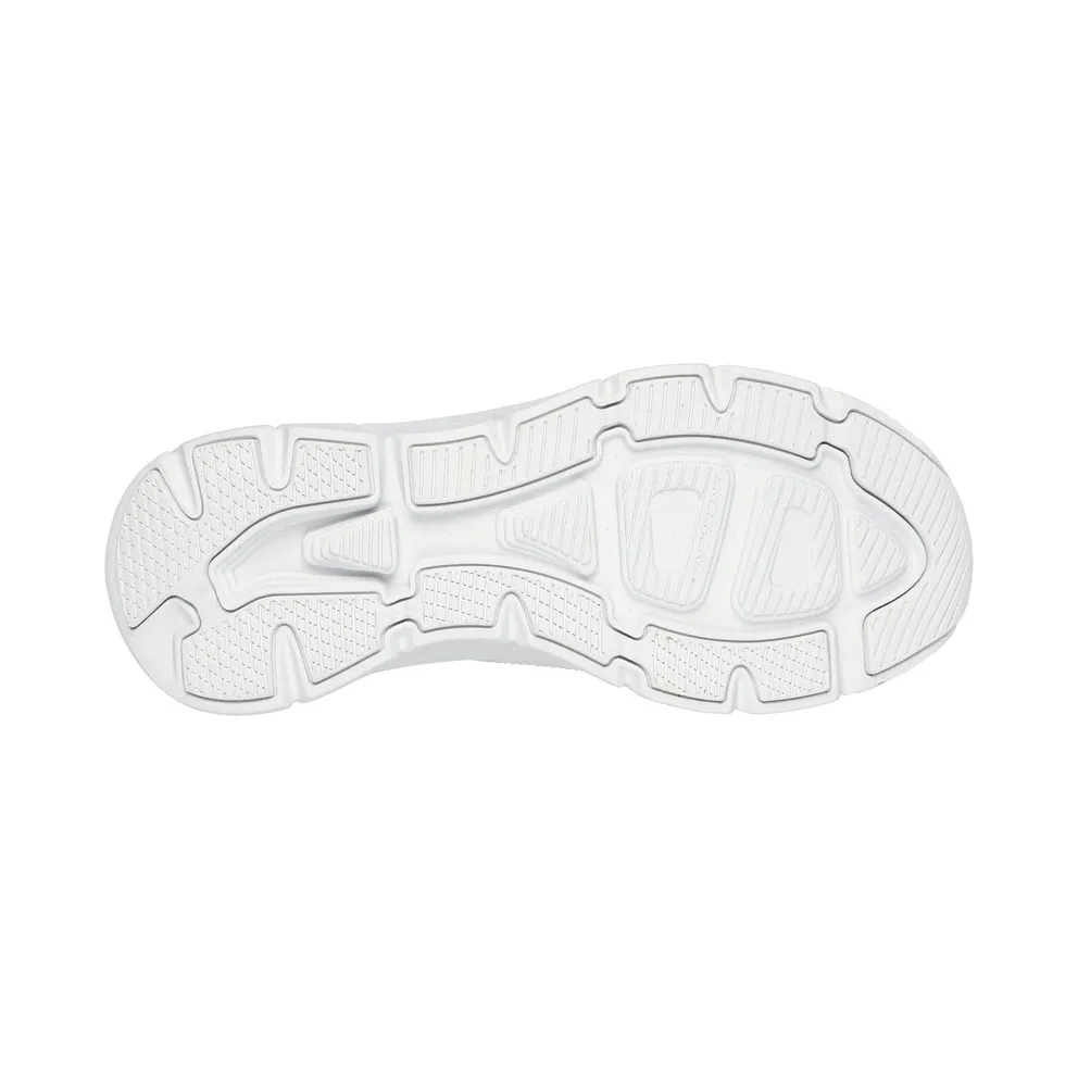 Skechers Relaxed Fit: D’Lux Walker 2.0 – Golden Step Sneaker White/Silver
