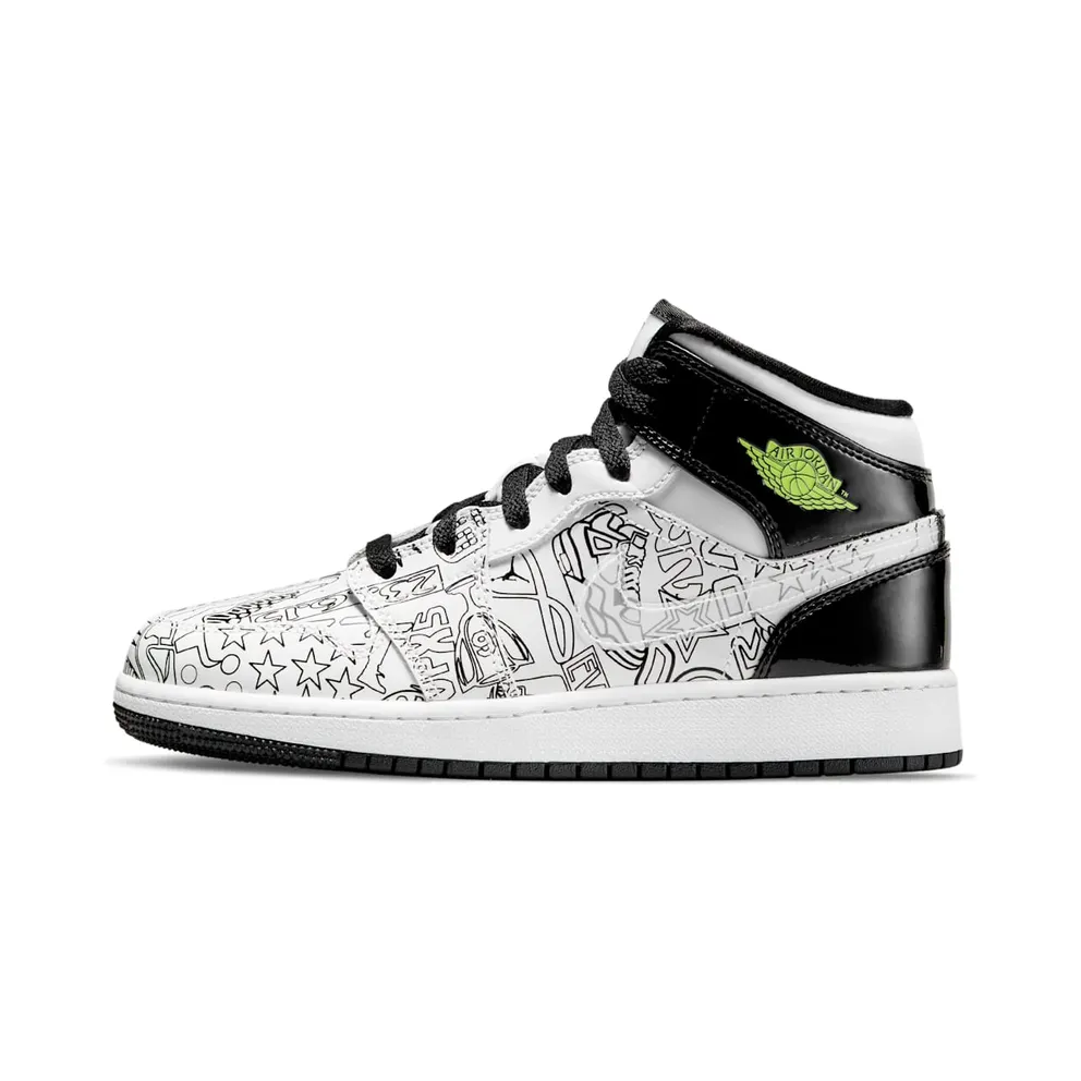 Air Jordan 1 Mid ‘DIY’ (GS) (2021) (DC4099-100)
