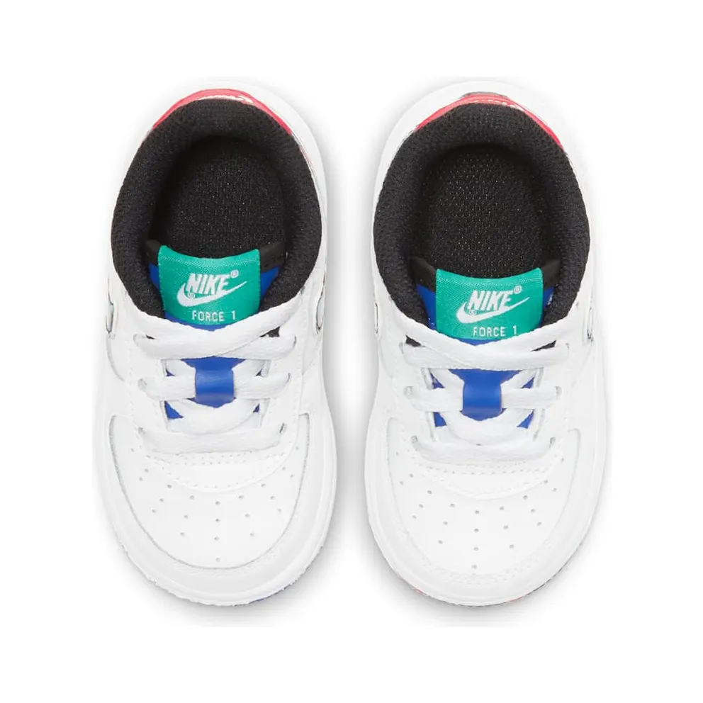 Nike Air Force 1 Low Crayon White Multi (TD) White/Hyper Blue-Neptune Green-Multi-Color (CU4635-100)