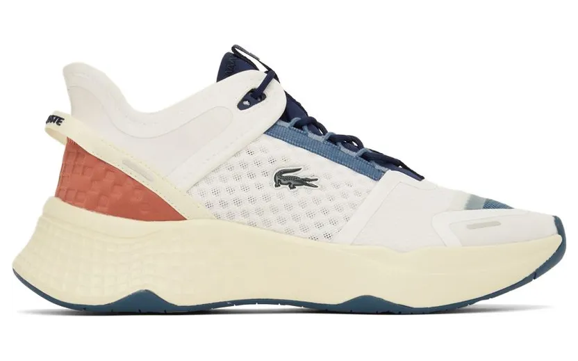 Lacoste White & Navy Court-Drive Sneakers (42SMA0044)