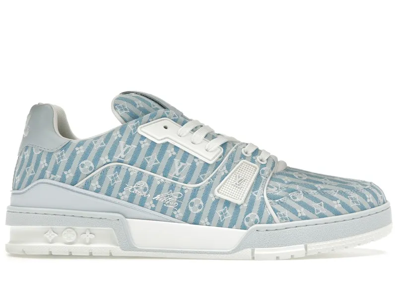 Louis Vuitton Trainer Blue Stripe Monogram (1ABG1L)