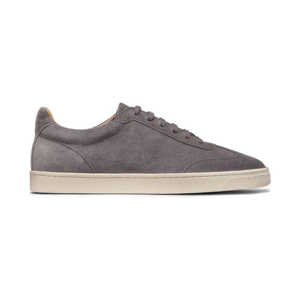 Brunello Cucinelli aus Wildleder mit Logo-Print – Grey (MZUSILN311C8049)