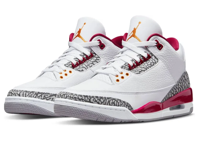 Air Jordan 3 “Cardinal Red”: olifantenprint met een rode onderstroom (5)