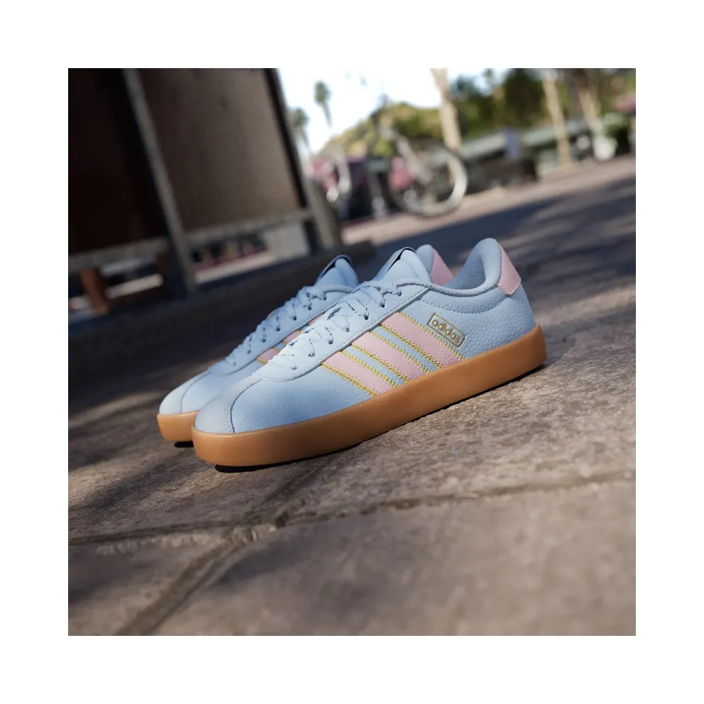 Adidas VL COURT 3.0 Shoes Clear Sky / Clear Pink / Gold Metallic (KI2100)