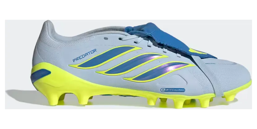 adidas Predator League Fold-over Tongue Artificial Ground Football Boots “Crystal Sky / Ray Blue / Team Solar Yellow 2” (JR7903)