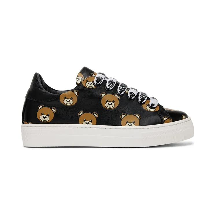 Moschino Kids Black Teddy Print Sneakers (71771)
