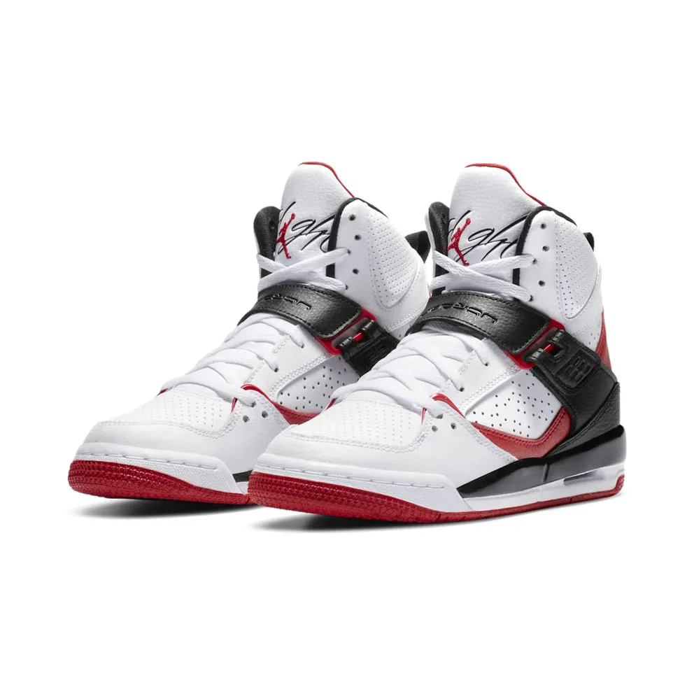 Jordan Flight 45 High “White / Black / Gym Red” (524865-130)