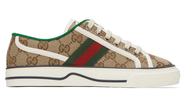 Gucci Beige GG Supreme 1977 Tennis Sneakers (606110 HVK20)