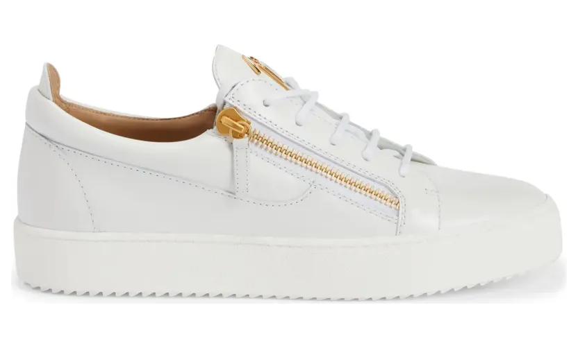 Giuseppe Zanotti Frankie Sneakers mit doppeltem Reißverschluss – Weiß (RM40033002)