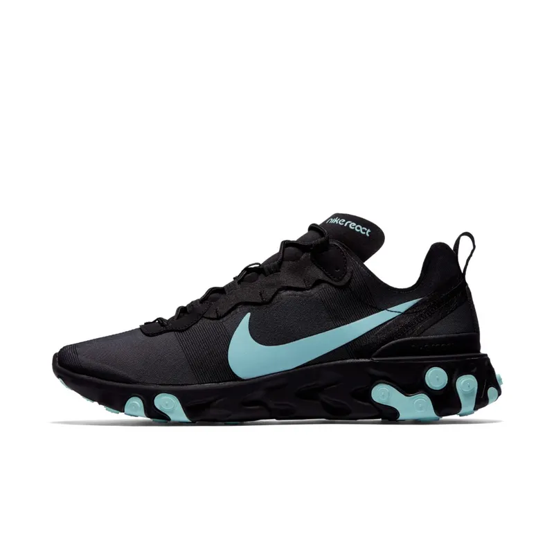 Nike React Element 55 Black Aurora Green Black/Aurora Green-Cool Grey (BQ6166-004)
