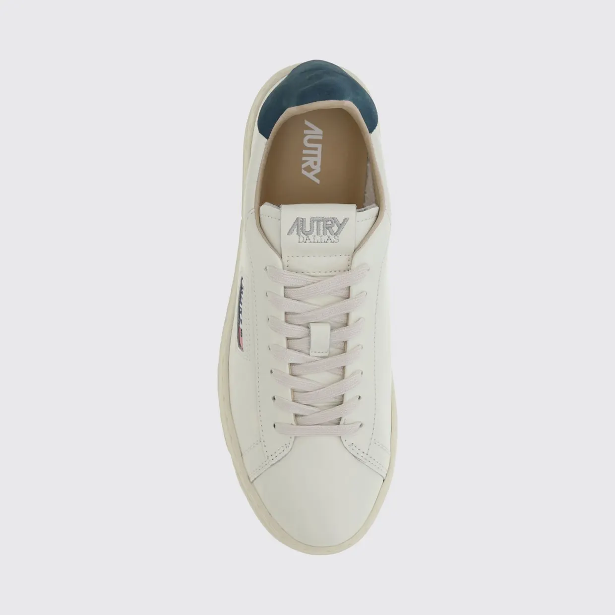 Autry Dallas Low Bicolor Smooth Calfskin Sneakers with Logo Blue (ADLMMR25) (3)