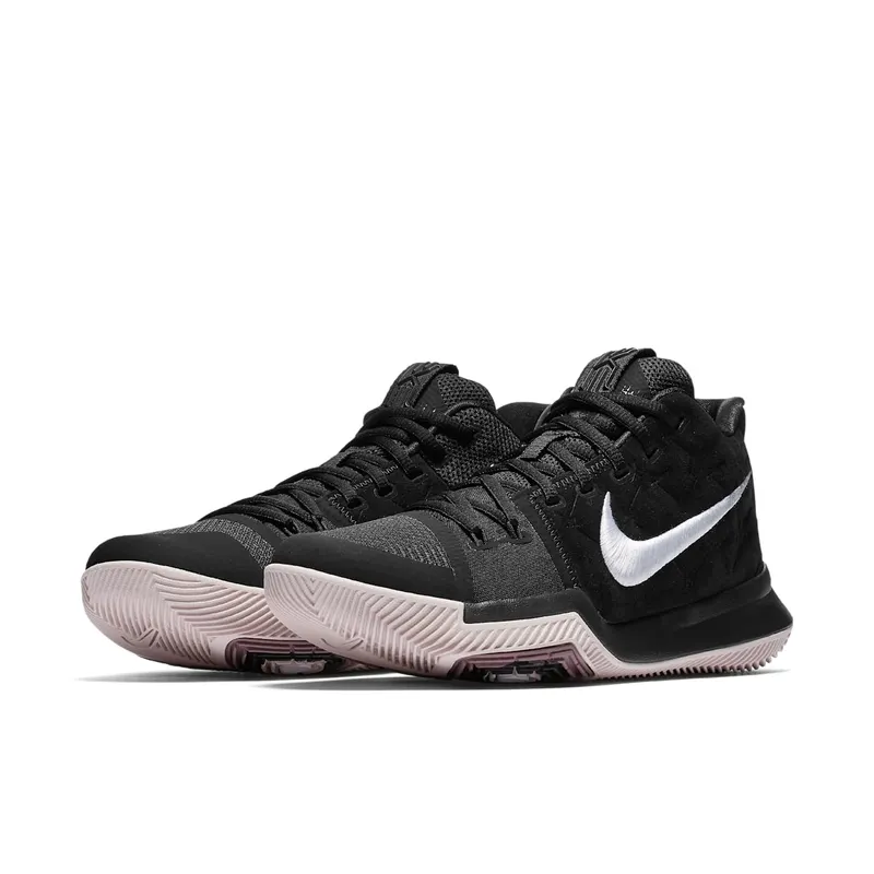 Nike Kyrie 3 Black Suede Black/White-Silt Red (852395-010)