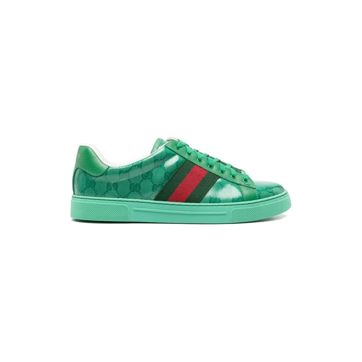 Gucci Ace GG Crystal Canvas Green (760775 FACRF 3751)
