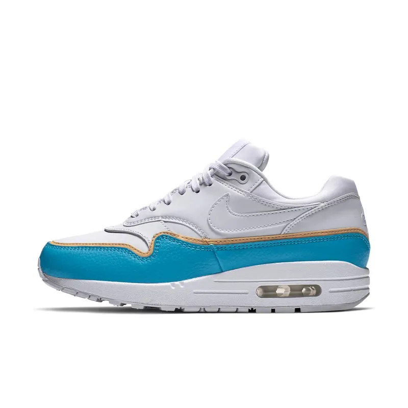 Nike Air Max 1 Liner White Blue (W) White/Blue-Tan (881101-103)
