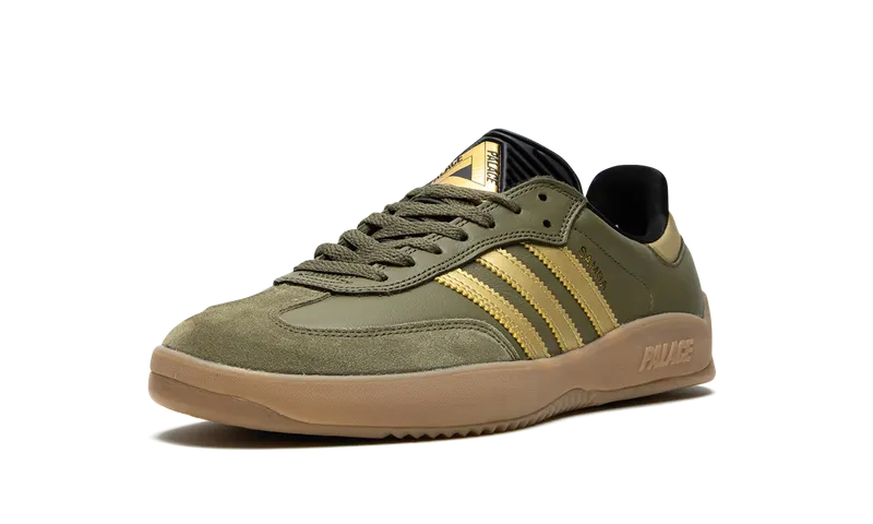 Adidas Puig Samba “Palace – Olive Gold” (HQ6100)