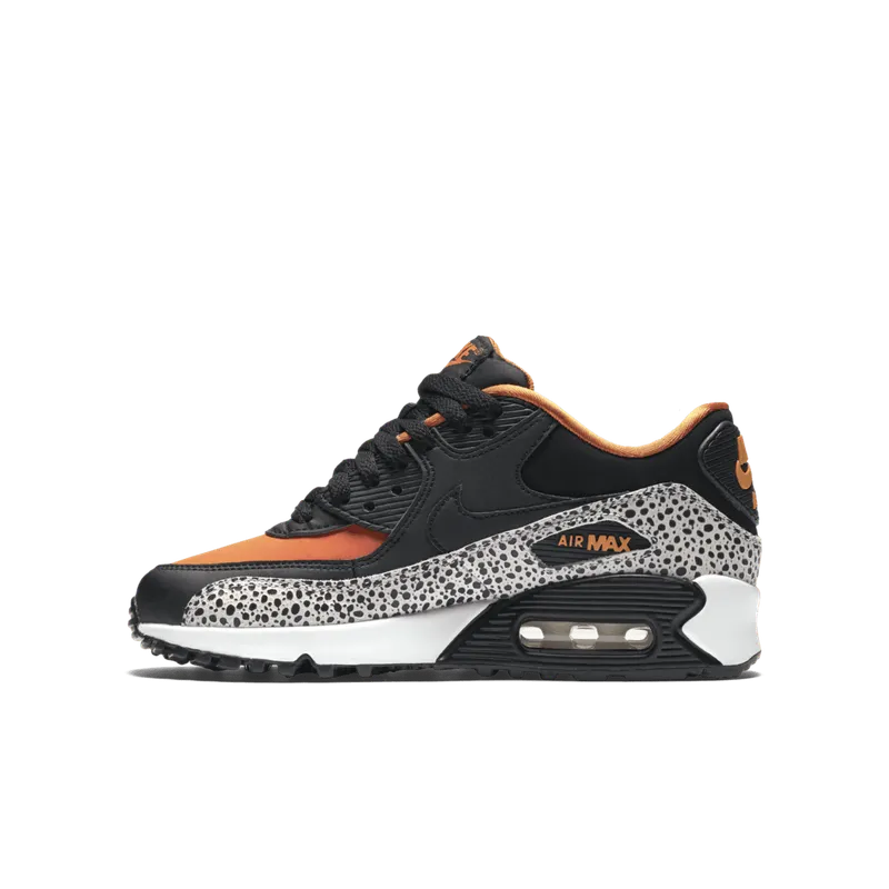 Nike Air Max 90 Safari (GS) Summit White/Black-Clay Orange (820340-100)