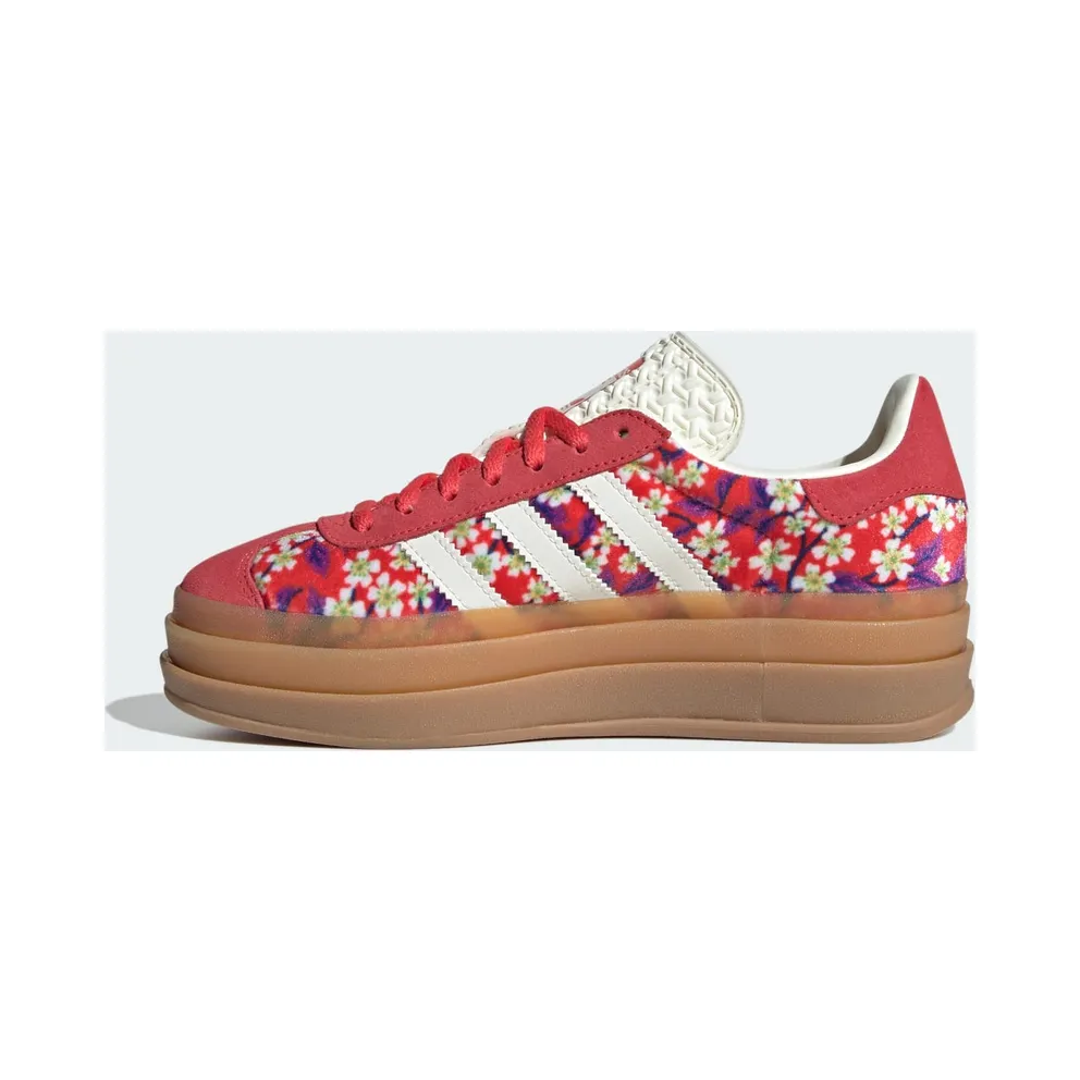 Adidas Gazelle Bold x Liberty London Kids Red / Off White / Semi Lucid Red (JP8078)