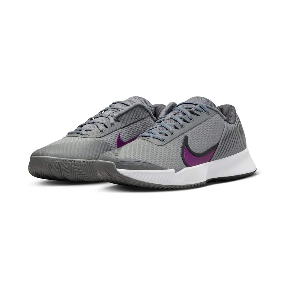 Nike Court Air Zoom Vapor Pro 2 Clay Smoke Grey Dark Smoke Grey Black Sangria (DV2020-006)