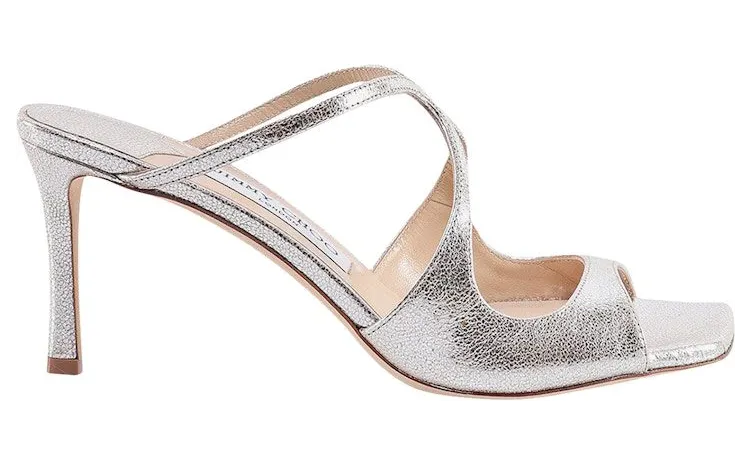 Jimmy Choo Anise 75mm Mule Champange Leather (ANISE75GLE#CHAMPAGNE)