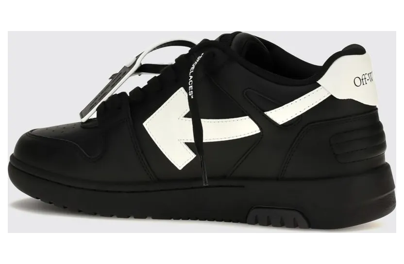 Off-White Bicolor Out Of Office Sneakers in Leather and Recycled Polyester Black (M189C9L0191001) (2)