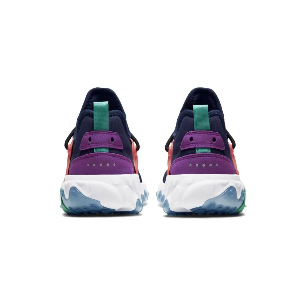 Nike React Presto Midnight Navy Magic Ember (GS) Midnight Navy/Magic Ember-Vivid Purple-Kinetic Green (BQ4002-402)