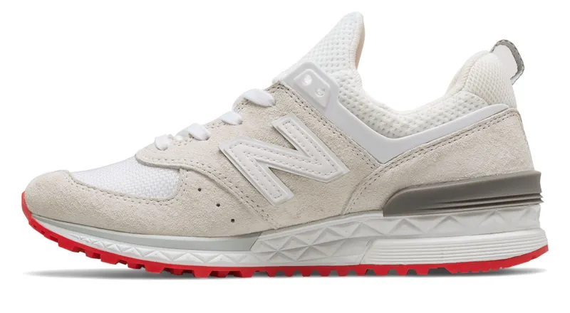 New Balance 574 Sport Off White Red (W) White/Off White (WS574TO)