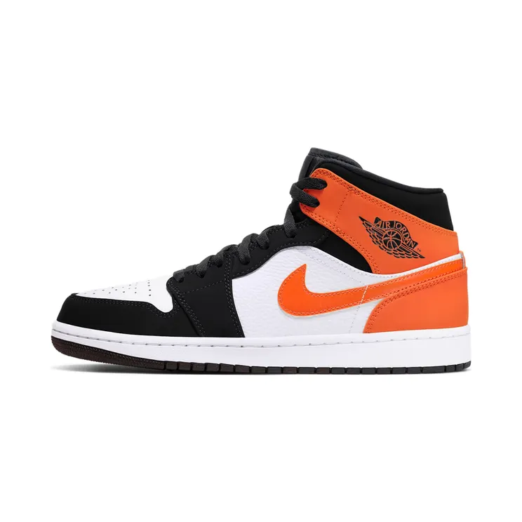 Air Jordan 1 Mid Shattered Backboard “Black / Starfish / White” (554724-058)