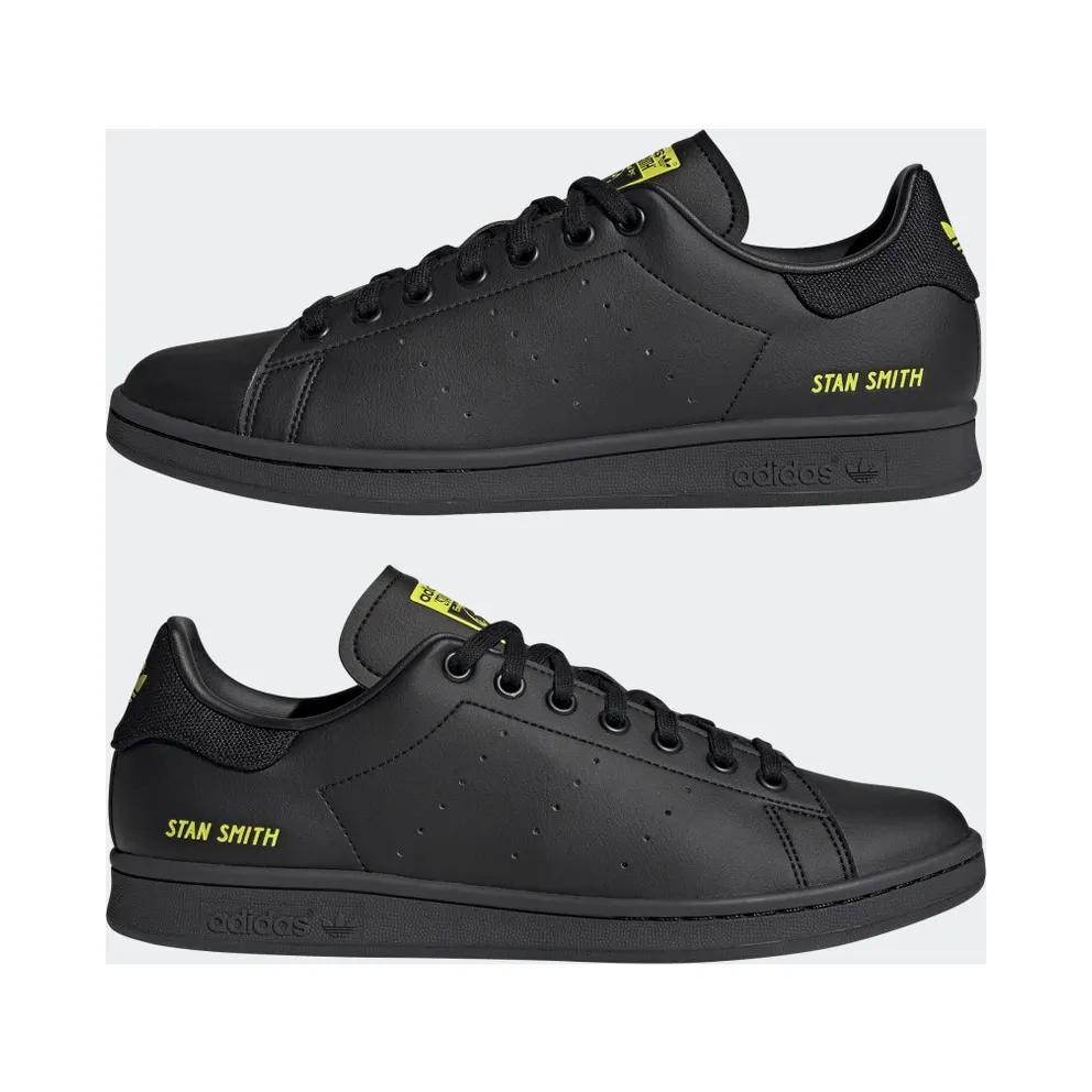 adidas Stan Smith Core Black / Core Black / Semi Solar Yellow (H00326)