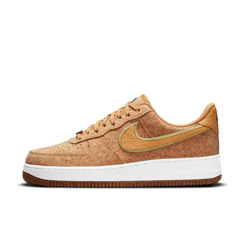 Nike Air Force 1 ’07 PRM ‘Cork’ – Happy Pineapple (2021) – “Multicolor / Metallic Gold / Flux / Lime Glow” (DJ2536-900)
