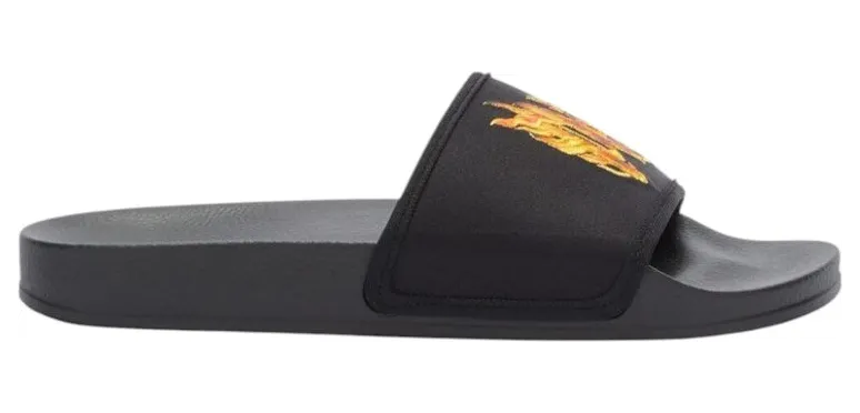 Palm Angels Monogram Pool Sliders Black (PMIC010R24MAT0021020)