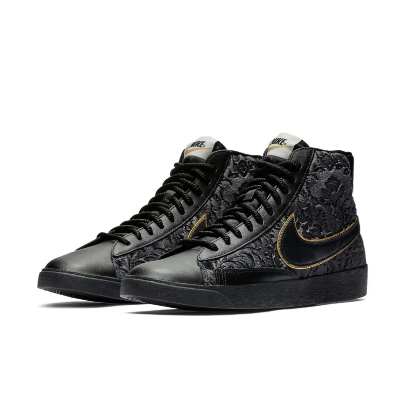 Nike Blazer Mid Velvet Black Metallic Gold (W) Black/Metallic Gold-Summit White-Black (AV8437-001)