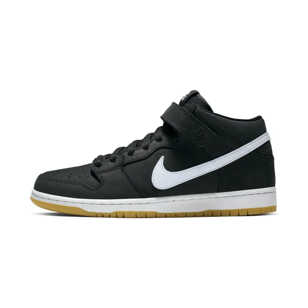 Nike SB Dunk Mid Orange Label Black/White-Black-Gum Light Brown (CD6754-001)