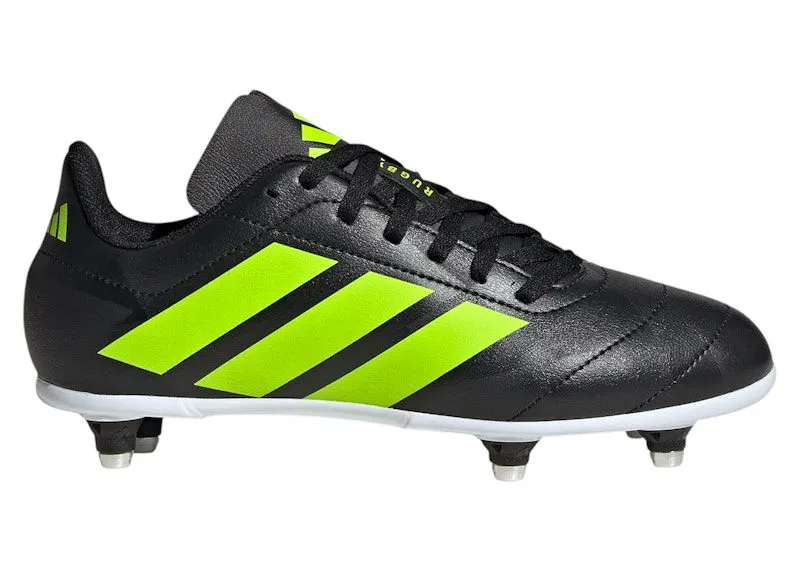 adidas Rugby Junior Soft Ground Boots Kids “Core Black / Lucid Lemon / Cloud White” (JQ2372)