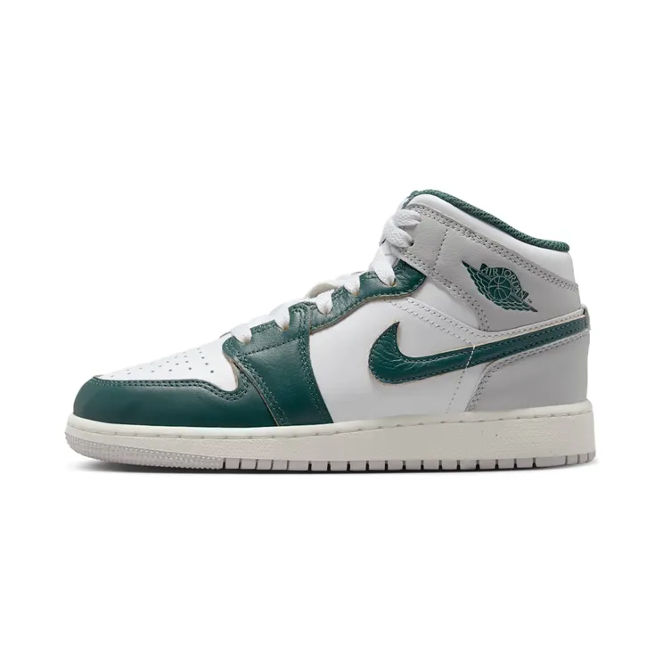 Jordan 1 Mid SE GS Oxidized “White / Sail / Neutral Grey / Oxidised Green” (FQ8088-103)