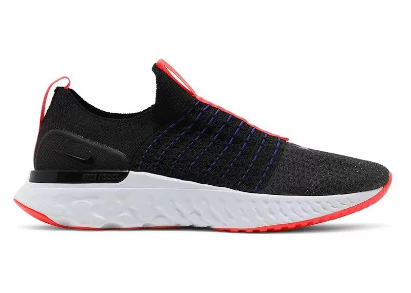 Nike React Phantom Run Flyknit 2 Black Bright Crimson (DD8352-001)