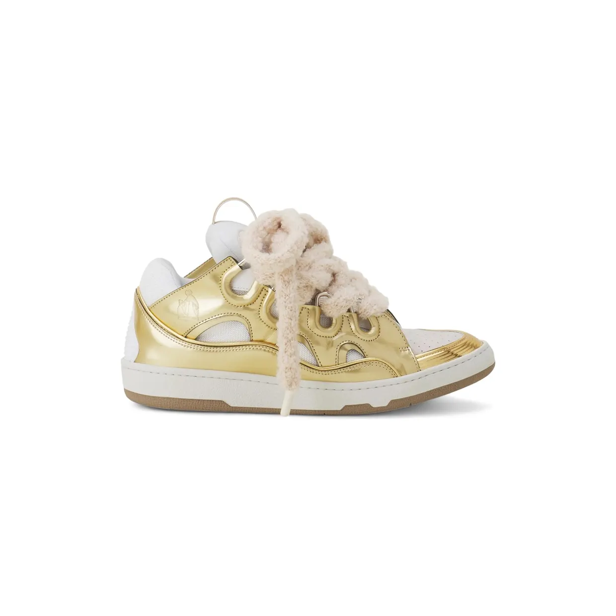 Lanvin Leather Curb Mesh Laces Gold (FU-SKDK12-META-H25M1)