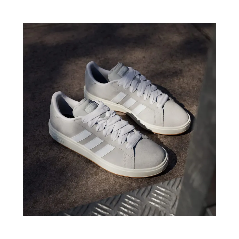 Adidas Grand Court Base 00s Grey Two / Cloud White / Gum (IH6185)